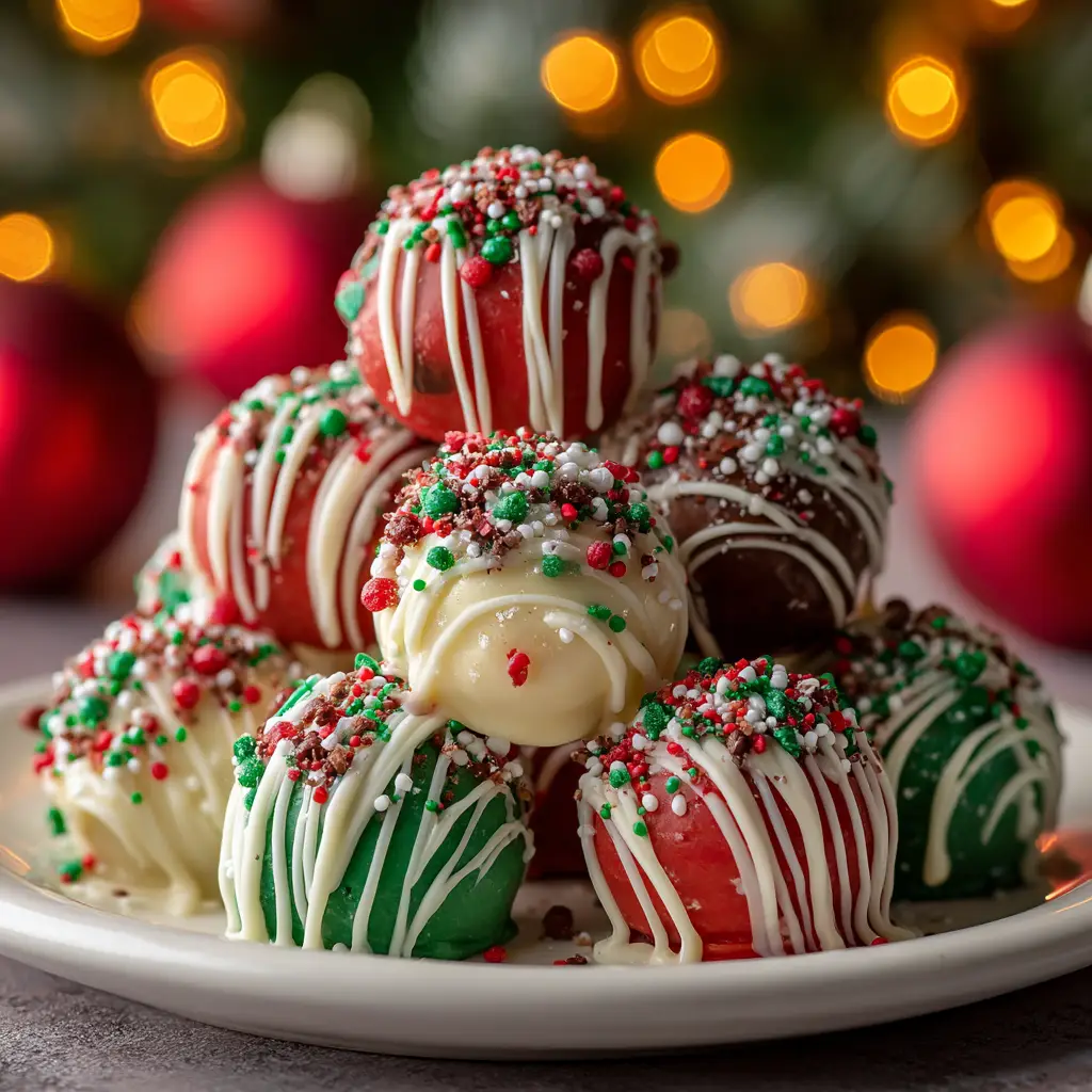A close-up shot of creamy cheesecake bites before being dipped in chocolate, showing the rich texture of the filling.
