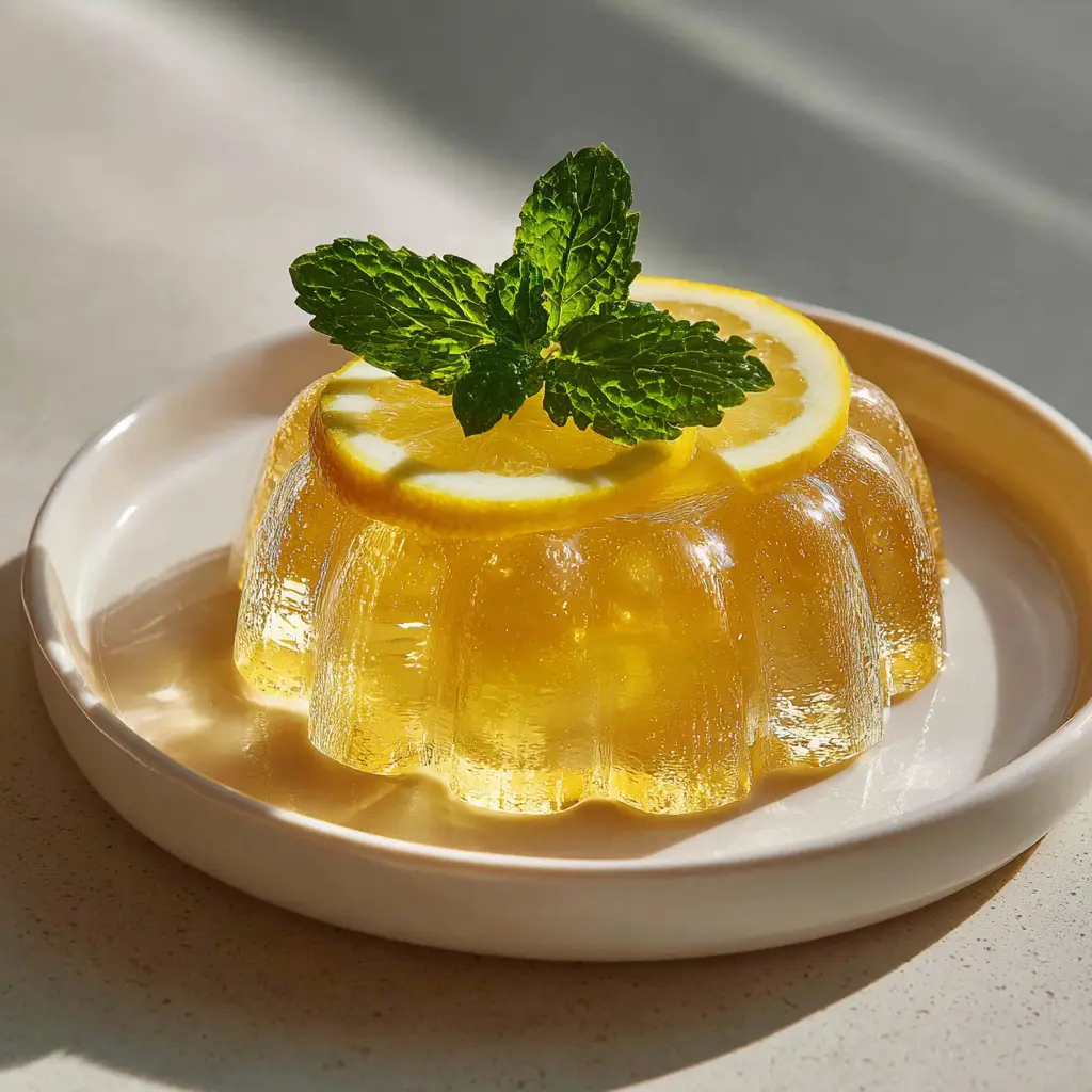 A shimmering, transparent gelatin drink being poured into a glass, showing how to make a gelatin drink perfectly.