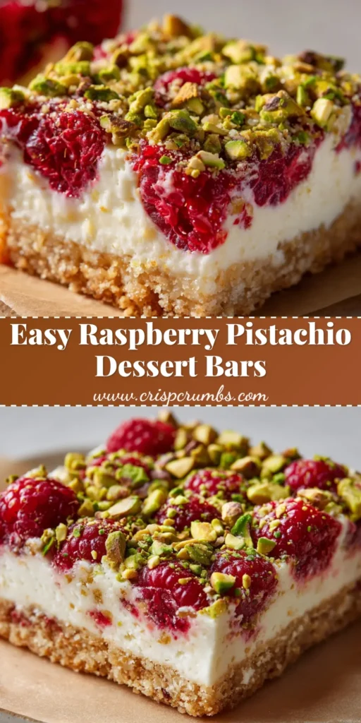 A single raspberry pistachio bar on parchment paper, showcasing its buttery crust, creamy filling, and vibrant toppings.