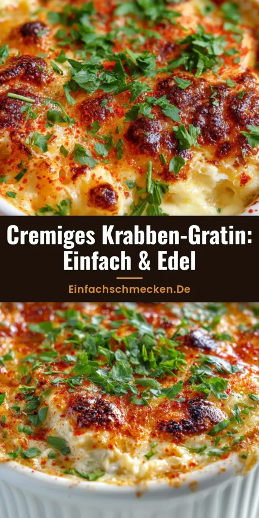 Crab Imperial Rezept: Der ultimative Guide für cremigen Krabbengenuss 4 Crab Imperial Rezept in einer weißen Keramikform mit goldbrauner Kruste und Petersilie.