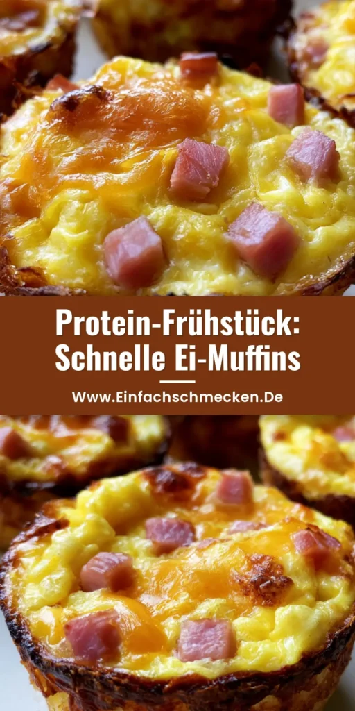 Draufsicht auf goldbraun gebackene Frühstücks Ei Muffins mit knusprigem Rand und geschmolzenem Käse.