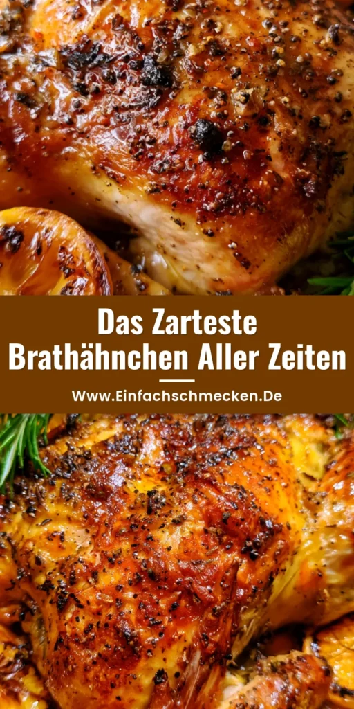 Ein ganzes Brathähnchen Rezept mit knuspriger Haut, frischem Rosmarin und Thymian in einer rustikalen Form.